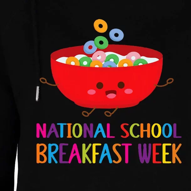 National School Breakfast Week Funny Cereal Lovers Womens Funnel Neck Pullover Hood