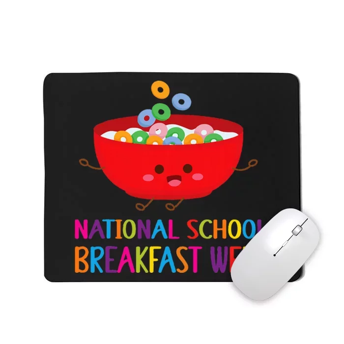 National School Breakfast Week Funny Cereal Lovers Mousepad