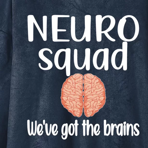 Neuro Squad Brain Neurologist Neurology Crew Tech Nurse Funny Gift Hooded Wearable Blanket