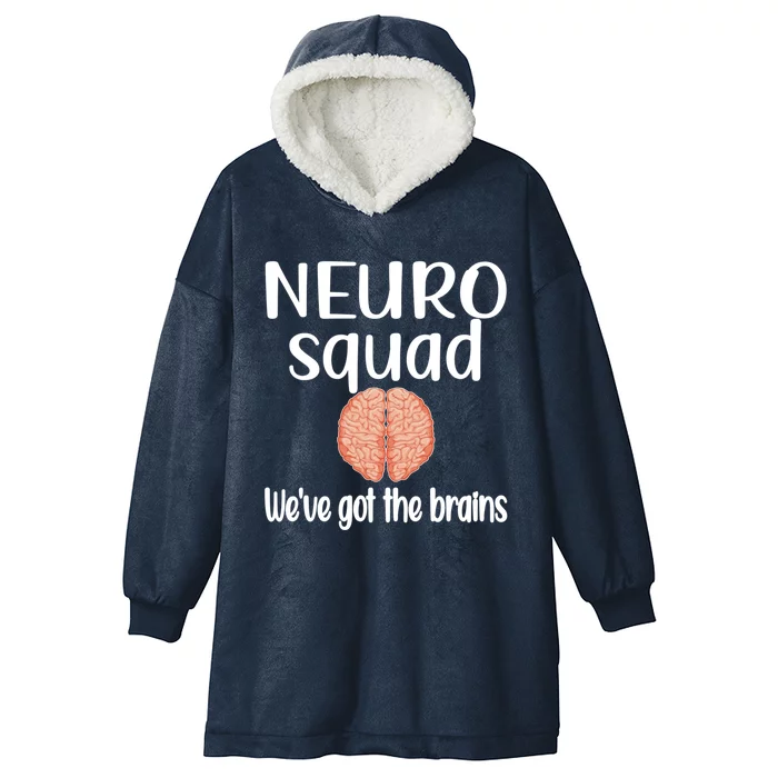 Neuro Squad Brain Neurologist Neurology Crew Tech Nurse Funny Gift Hooded Wearable Blanket