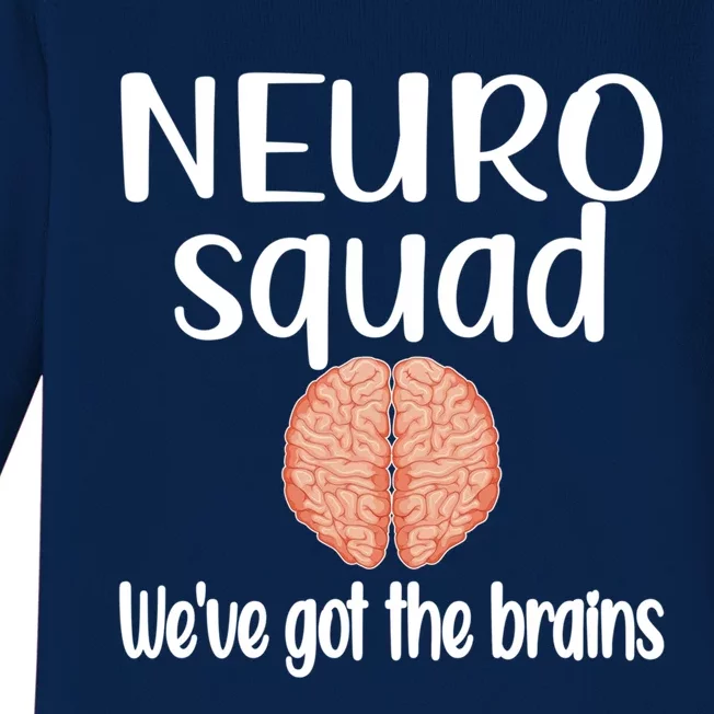 Neuro Squad Brain Neurologist Neurology Crew Tech Nurse Funny Gift Baby Long Sleeve Bodysuit