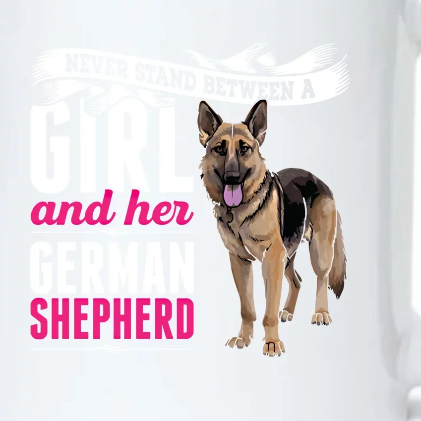 Never Stand Between A And Her Ger Shepherd Dog Gift Black Color Changing Mug