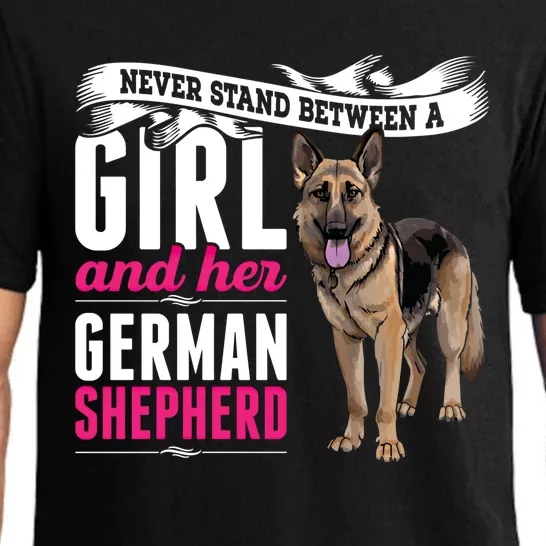 Never Stand Between A And Her Ger Shepherd Dog Gift Pajama Set