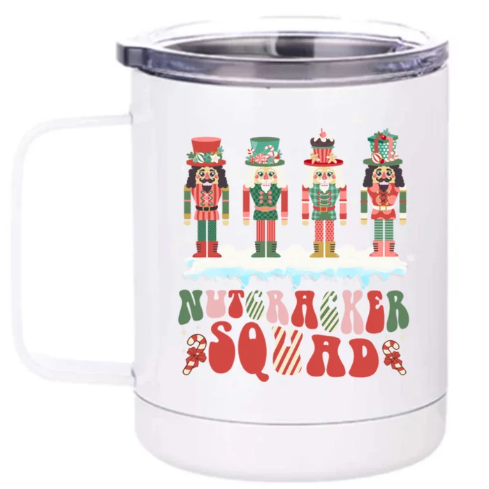 Nutcracker Squad Ballet Dance Matching Family Christmas Funny Gift Front & Back 12oz Stainless Steel Tumbler Cup