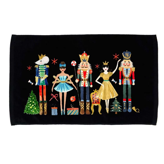 Nutcracker Squad Ballet Dance Christmas Matching Family Xmas Microfiber Hand Towel