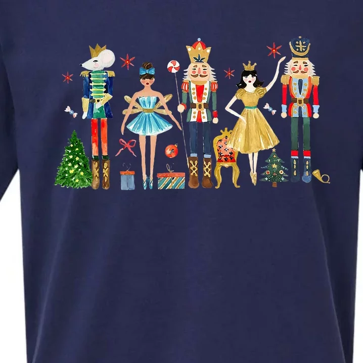 Nutcracker Squad Ballet Dance Christmas Matching Family Xmas Sueded Cloud Jersey T-Shirt