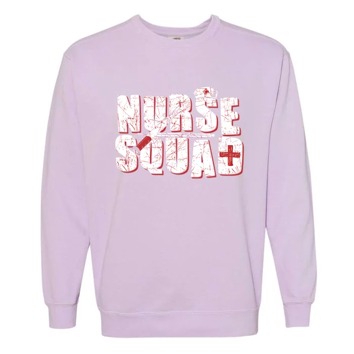 Nurse Squad Cute Gift Vintage Nursing Student Rn Lpn Garment-Dyed Sweatshirt