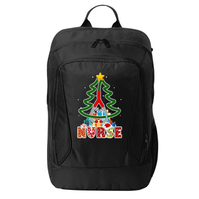 Nurse Stethoscope Christmas Tree Rn Lpn Scrub Nursing Xmas Gift City Backpack