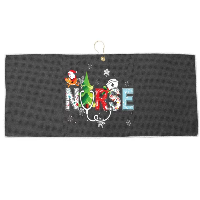 Nurse Stethoscope Christmas Tree Ornaments Decor Large Microfiber Waffle Golf Towel