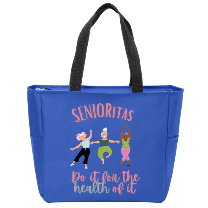 Novelty Senior Citizen Fitness Workout Gym Cool Gift Zip Tote Bag