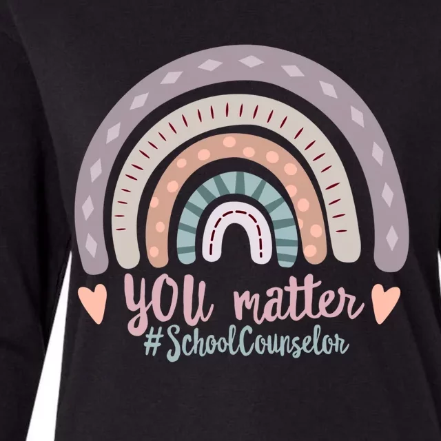 National School Counselor Week You Matter Counseling Teacher Gift Womens Cotton Relaxed Long Sleeve T-Shirt