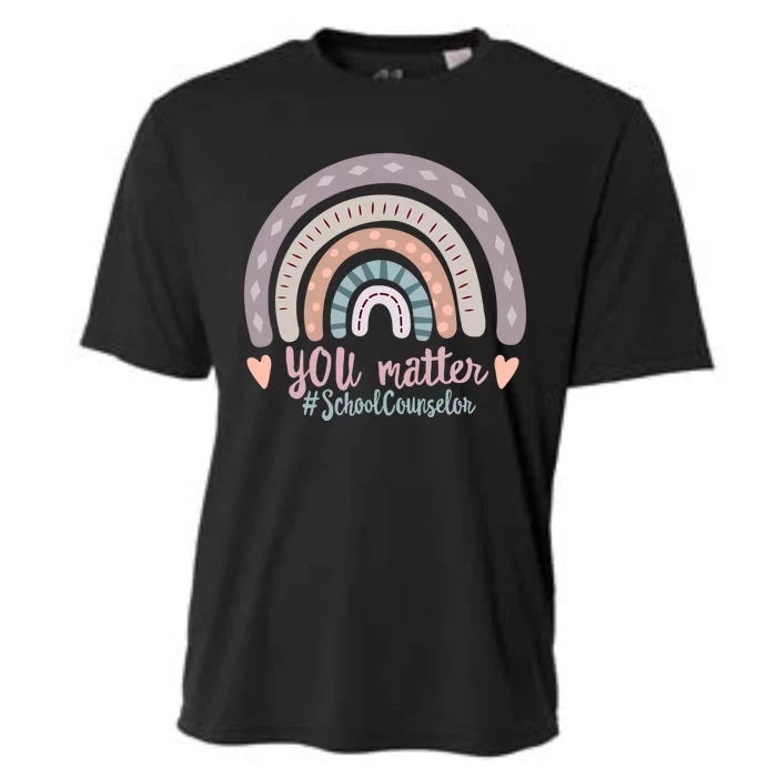 National School Counselor Week You Matter Counseling Teacher Gift Cooling Performance Crew T-Shirt