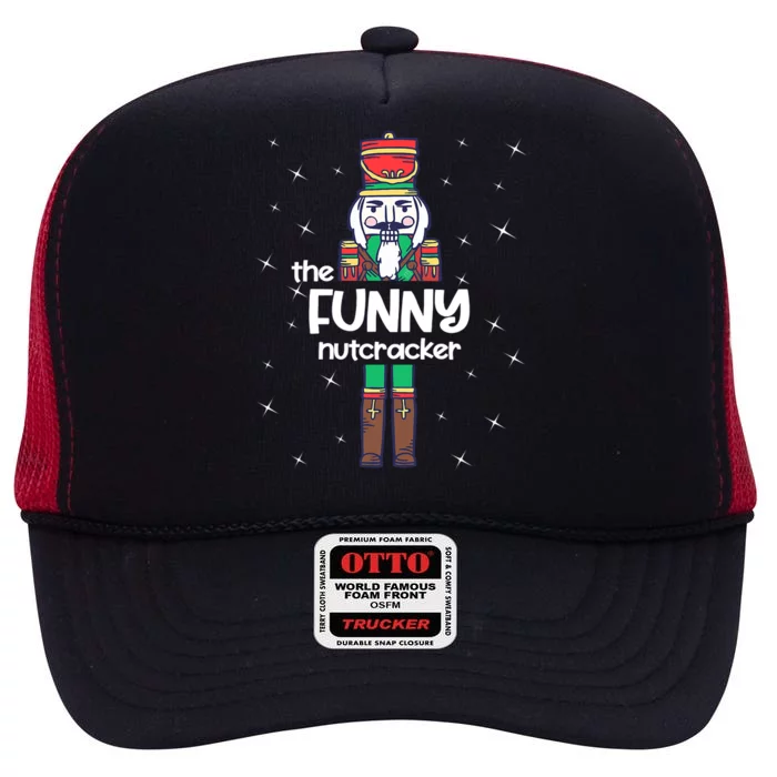 Nutcracker Squad Christmas Deez Nuts Funny Holiday High Crown Mesh Trucker Hat