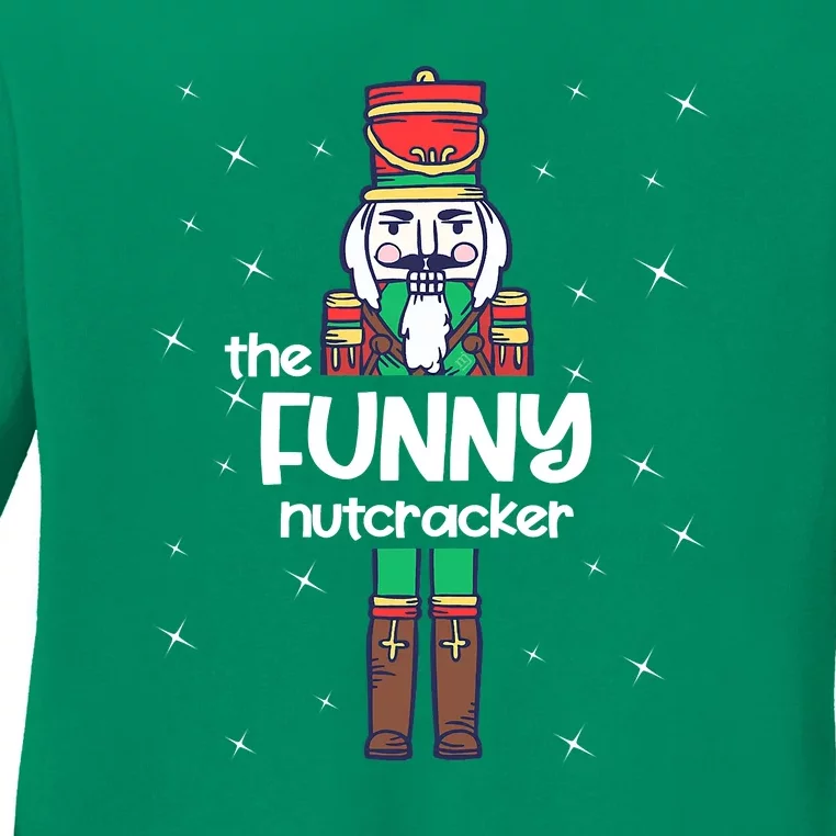 Nutcracker Squad Christmas Deez Nuts Funny Holiday Ladies Long Sleeve Shirt