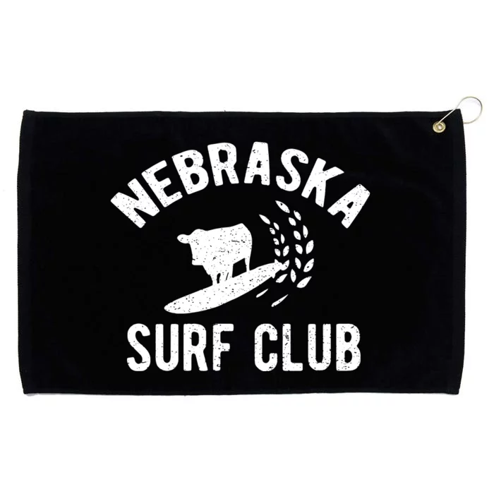 Nebraska Surf Club Funny Nebraska Grommeted Golf Towel