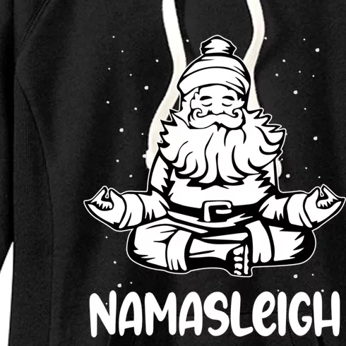 Namasleigh Santa Claus Namaste Yoga Cool Gift Women's Fleece Hoodie