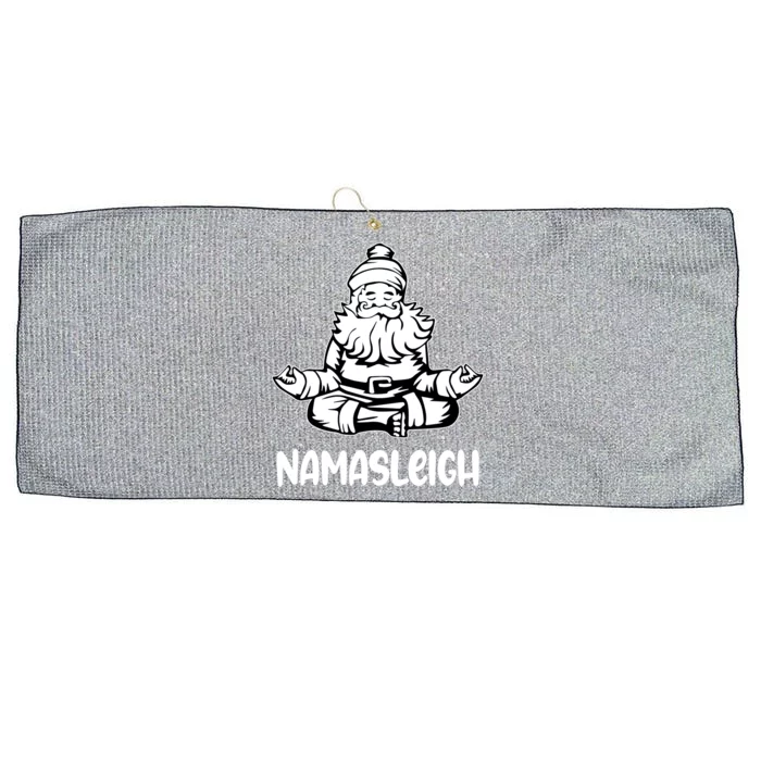 Namasleigh Santa Claus Namaste Yoga Cool Gift Large Microfiber Waffle Golf Towel