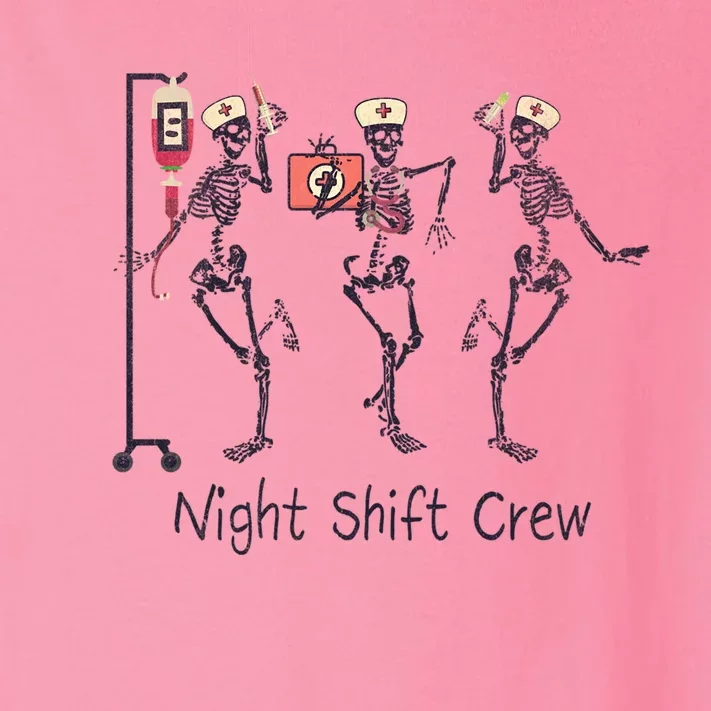 Night Shift Crew Funny Nurse Skeleton Great Gift Toddler Long Sleeve Shirt