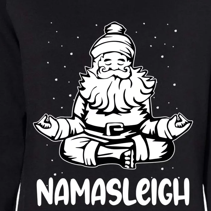 Namasleigh Santa Claus Namaste Yoga Gift Womens California Wash Sweatshirt