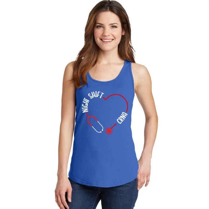 Night Shift Crna Nurse Appreciation Stethoscope Nursing Gift Ladies Essential Tank