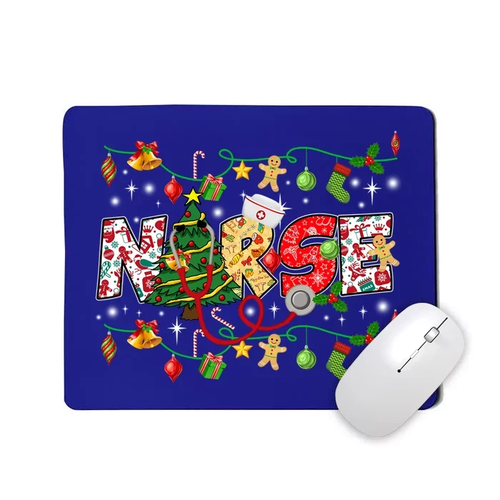 Nurse Stethoscope Christmas Tree Ornats Decor Cute Gift Mousepad