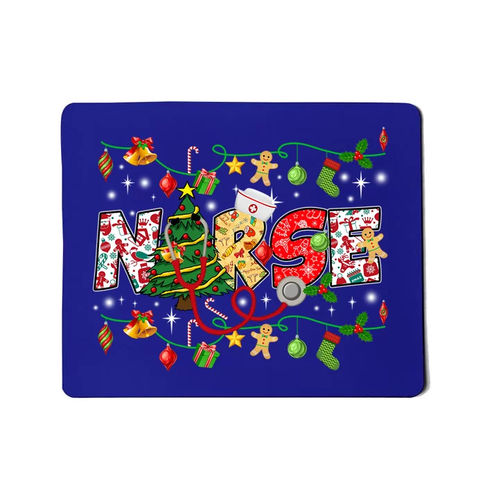 Nurse Stethoscope Christmas Tree Ornats Decor Cute Gift Mousepad