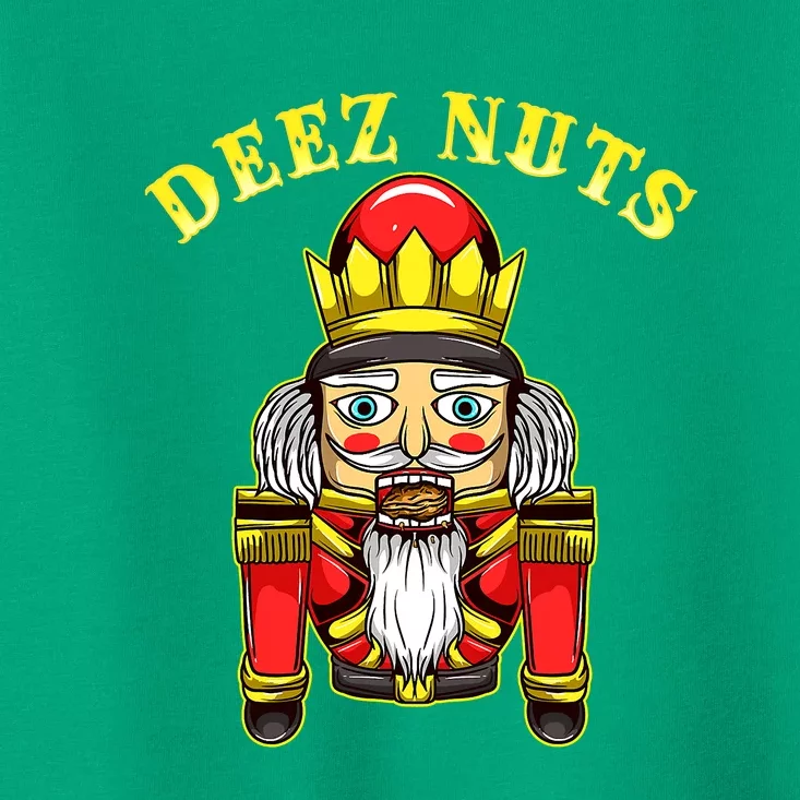 Nutcracker Squad Christmas Pajama Deez Nuts Funny Holiday Toddler T-Shirt