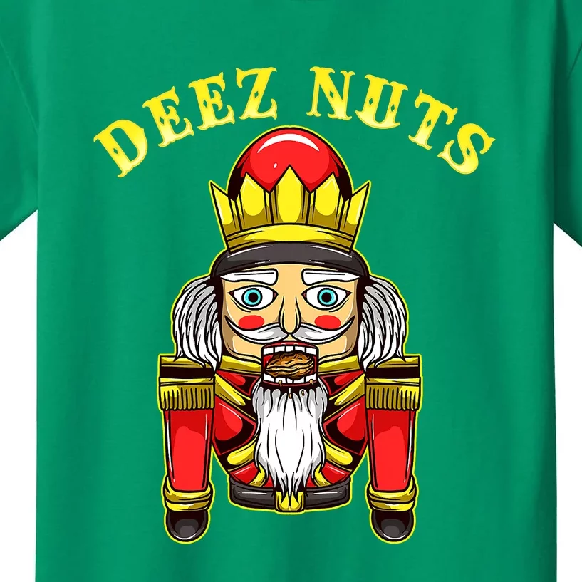 Nutcracker Squad Christmas Pajama Deez Nuts Funny Holiday Kids T-Shirt