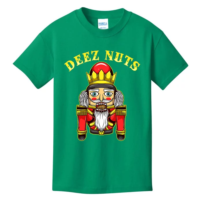 Nutcracker Squad Christmas Pajama Deez Nuts Funny Holiday Kids T-Shirt