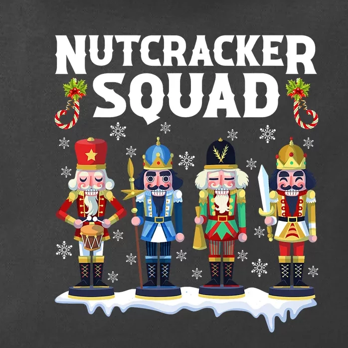 Nutcracker Squad Christmas Pajama Deez Nuts Funny Holiday Zip Tote Bag