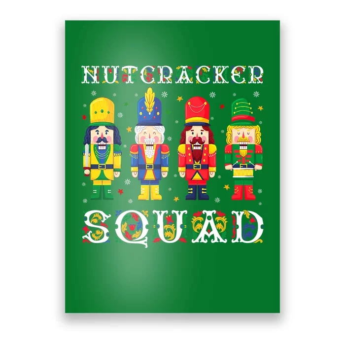 Nutcracker Squad Christmas Pajama Deez Nuts Funny Holiday Poster