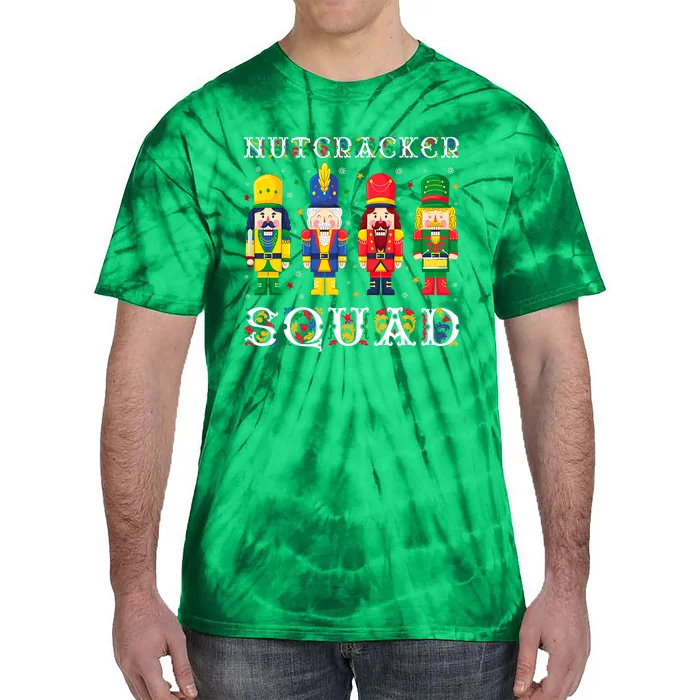 Nutcracker Squad Christmas Pajama Deez Nuts Funny Holiday Tie-Dye T-Shirt