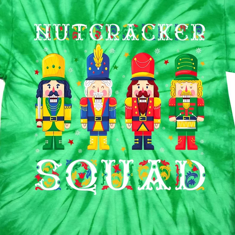 Nutcracker Squad Christmas Pajama Deez Nuts Funny Holiday Tie-Dye T-Shirt