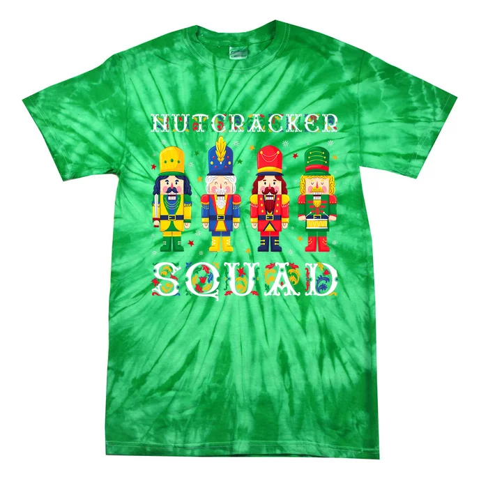 Nutcracker Squad Christmas Pajama Deez Nuts Funny Holiday Tie-Dye T-Shirt