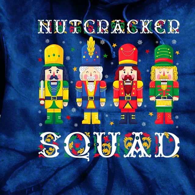 Nutcracker Squad Christmas Pajama Deez Nuts Funny Holiday Tie Dye Hoodie