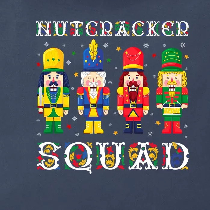 Nutcracker Squad Christmas Pajama Deez Nuts Funny Holiday Zip Tote Bag