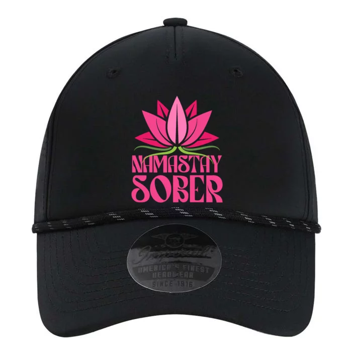 Namastay Sober Celebrate Sobriety Yoga Namaste Lotus Meme Cool Gift Performance The Dyno Cap