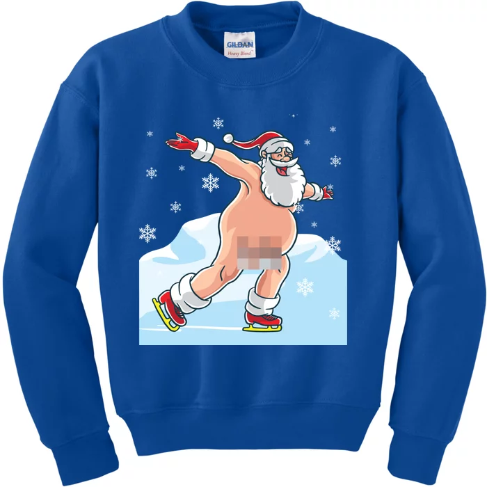 Naked Santa Claus Ice Skating Nude Ugly Christmas Sweater Gift