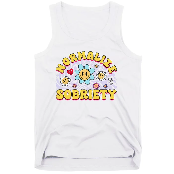 Normalize Sobriety Clean Sober Recovery Gift 12 Steps Addict Tank Top