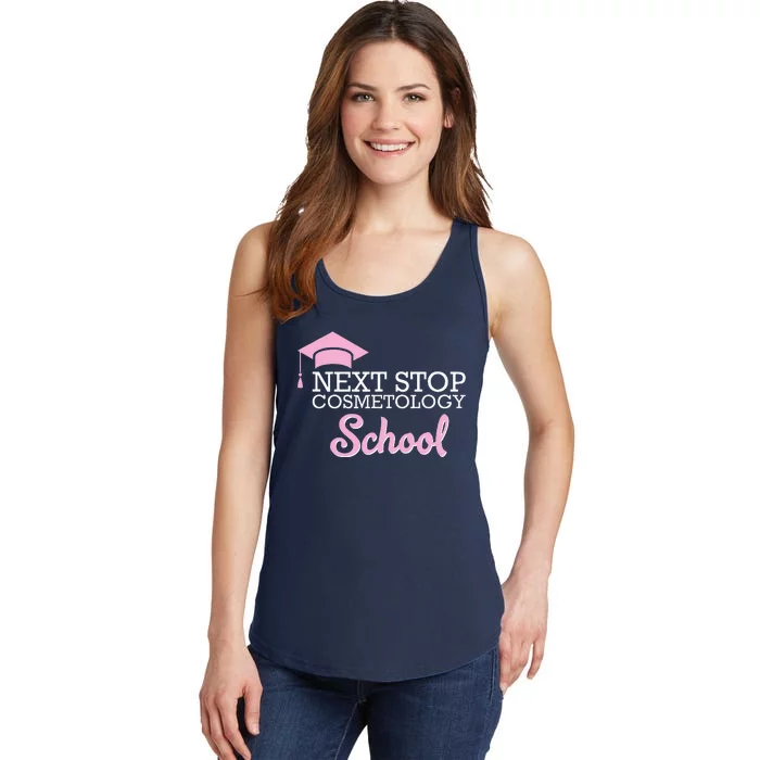 Next Stop Cosmetology School Future Cosmetologist Ladies Essential Tank