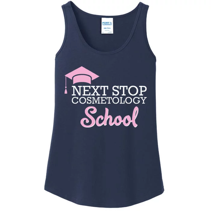 Next Stop Cosmetology School Future Cosmetologist Ladies Essential Tank