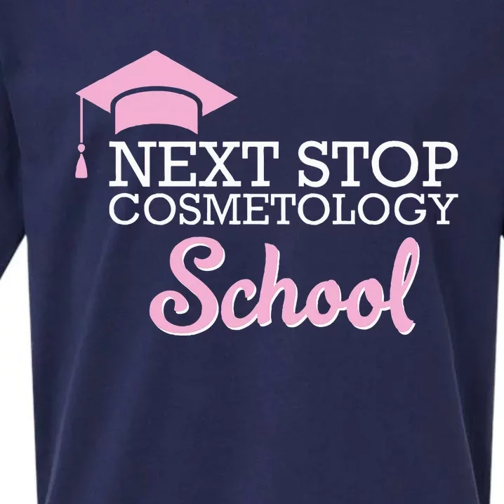 Next Stop Cosmetology School Future Cosmetologist Sueded Cloud Jersey T-Shirt