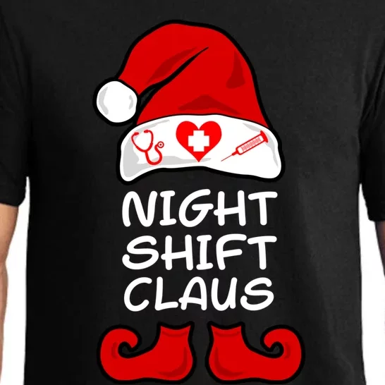 Night Shift Claus Funny Night Shift Nurse Christmas Gift Pajama Set