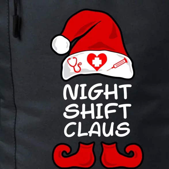 Night Shift Claus Funny Night Shift Nurse Christmas Gift Daily Commute Backpack