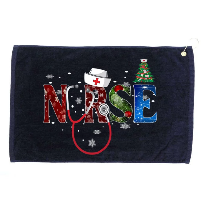 Nurse Stethoscope Christmas Tree Decor Gift Grommeted Golf Towel