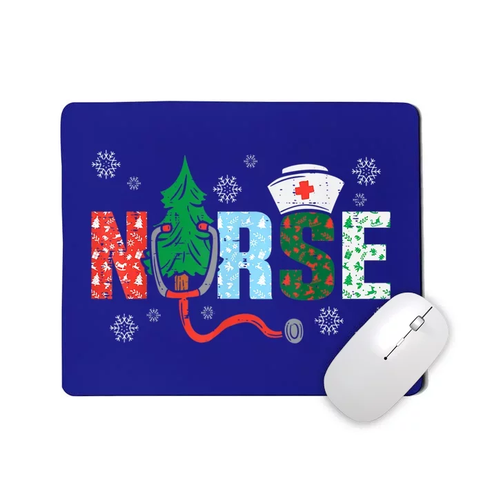 Nurse Stethoscope Christmas Tree Nursing Decor Pattern Meaningful Gift Mousepad