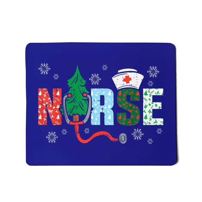 Nurse Stethoscope Christmas Tree Nursing Decor Pattern Meaningful Gift Mousepad