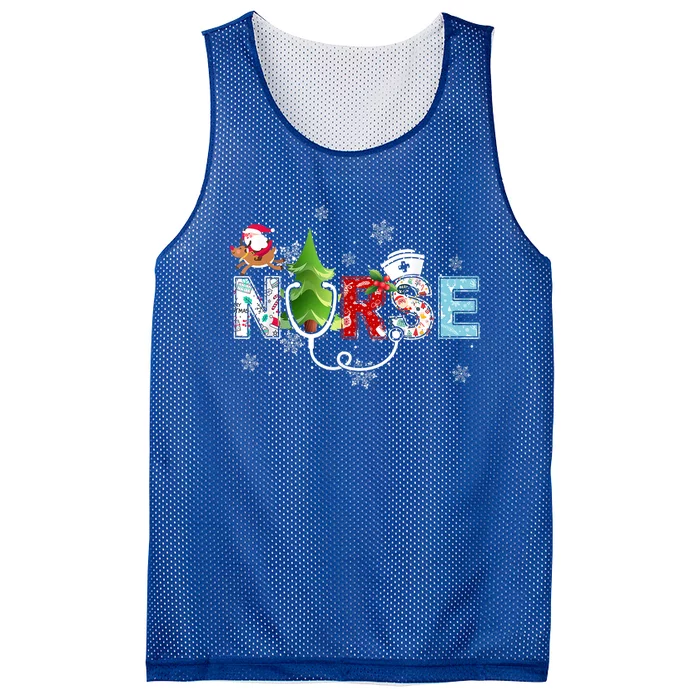 Nurse Stethoscope Christmas Tree Ornats Decor Gift Mesh Reversible Basketball Jersey Tank