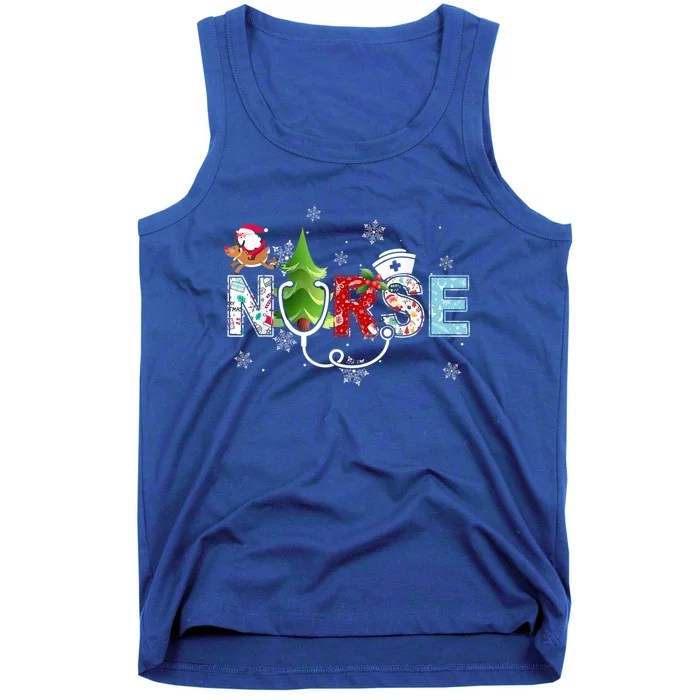 Nurse Stethoscope Christmas Tree Ornats Decor Gift Tank Top