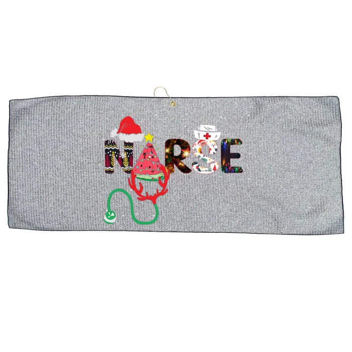 Nurse Stethoscope Christmas Tree Meaningful Gift Large Microfiber Waffle Golf Towel